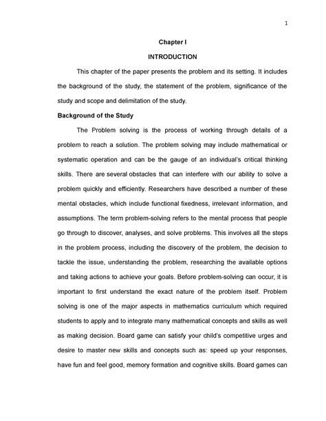 CHAPTER ONE Introduction .